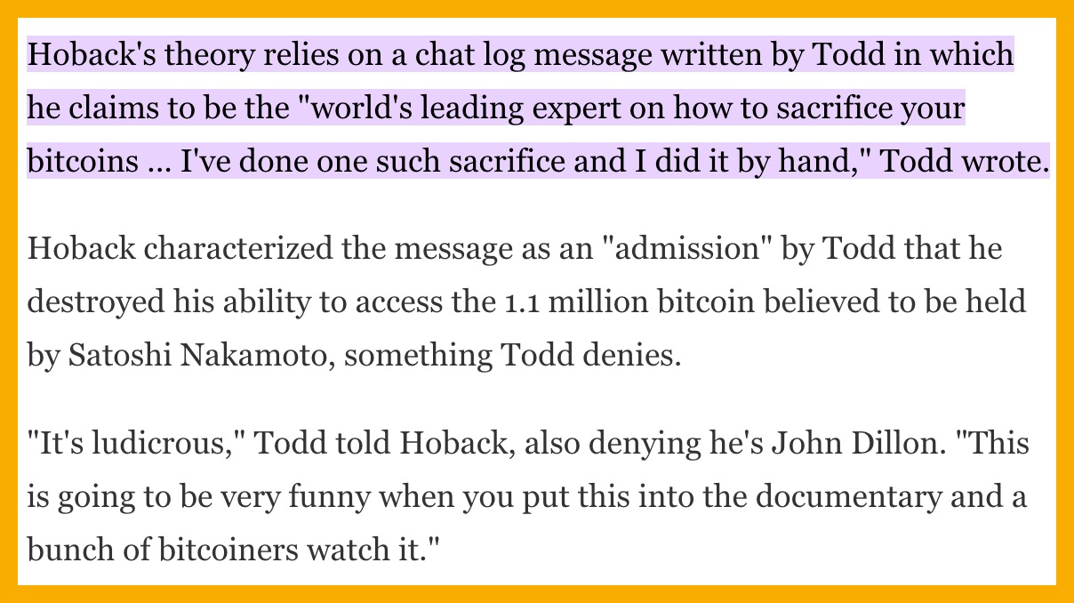 Peter Todd denies claims of being Satoshi Nakamoto: HBO's theories face strong criticism. 2