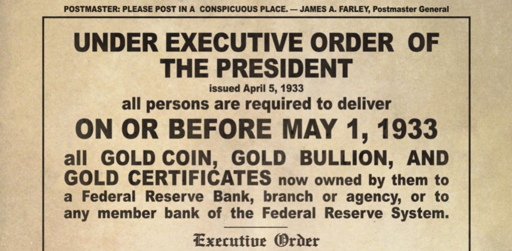 Self-Custody vs. Custodial Bitcoin: A Lesson From FDR 'Forbidding the Hoarding of Gold' 2