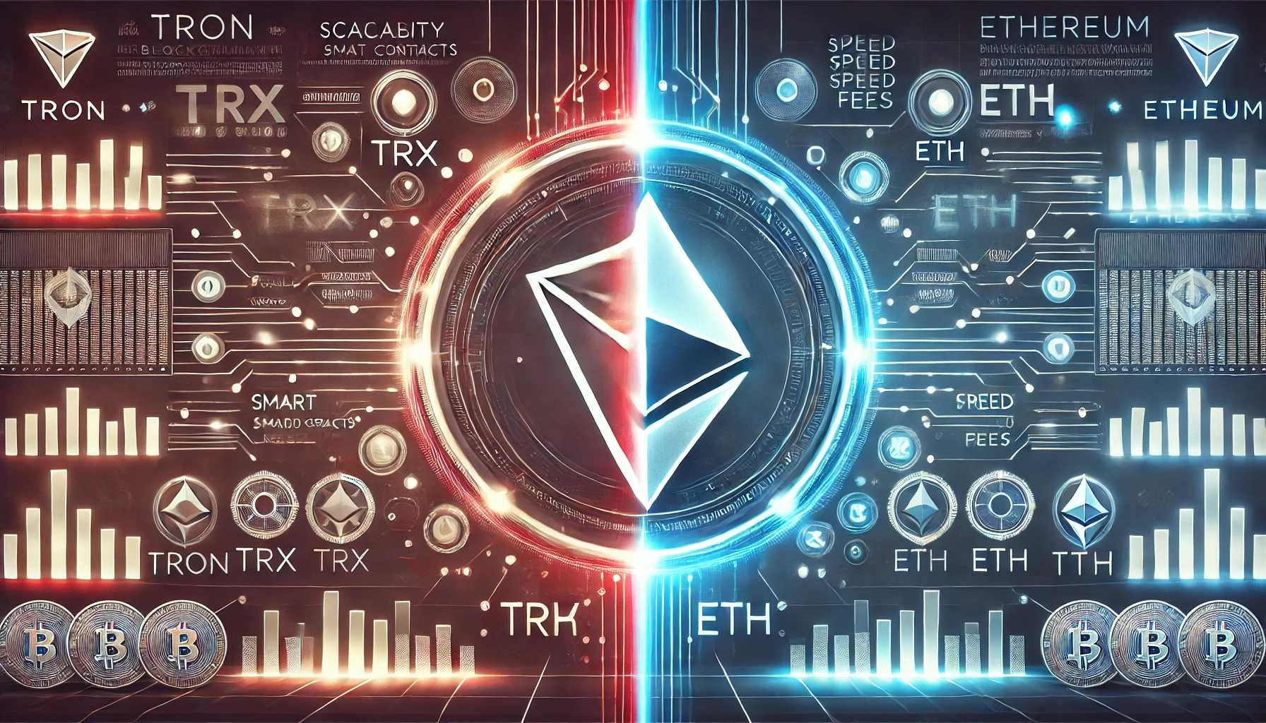 In-depth comparison between TRON (TRX) and Ethereum (ETH) 1