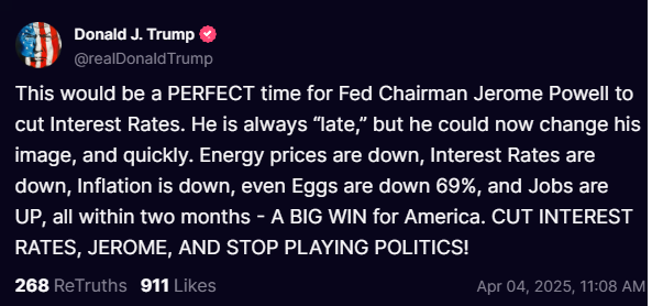 Trump Pushes the Fed as China Retaliates on Tariffs: Global Markets Brace for Impact 5