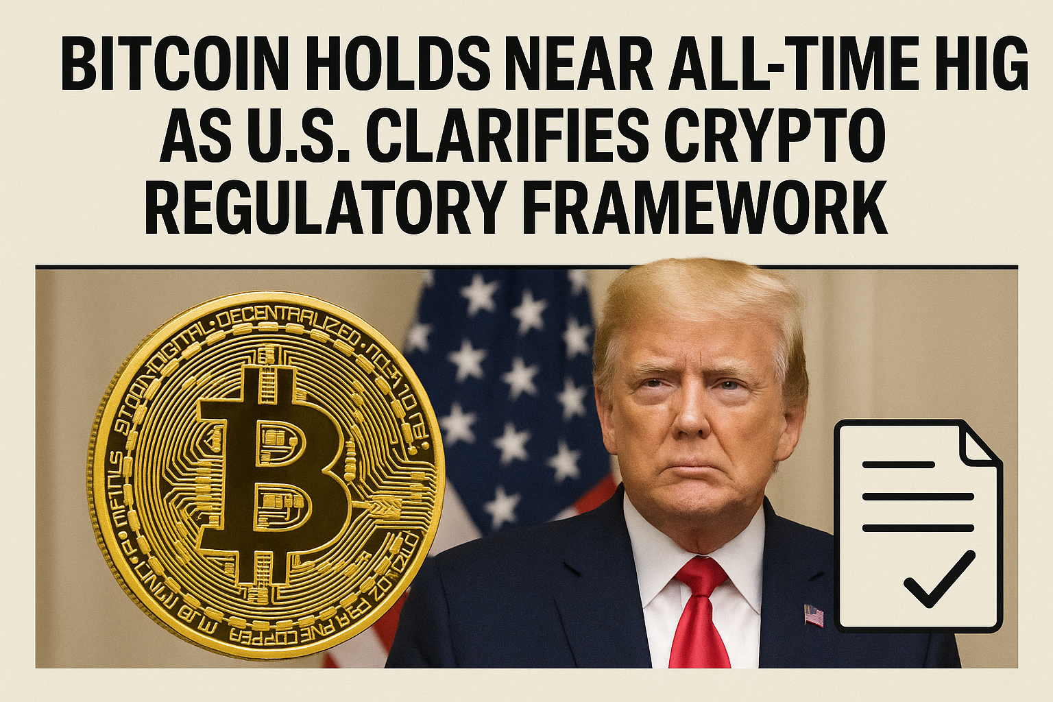 Bitcoin Holds Near All-Time Highs as U.S. Clarifies Crypto Regulatory Framework 1