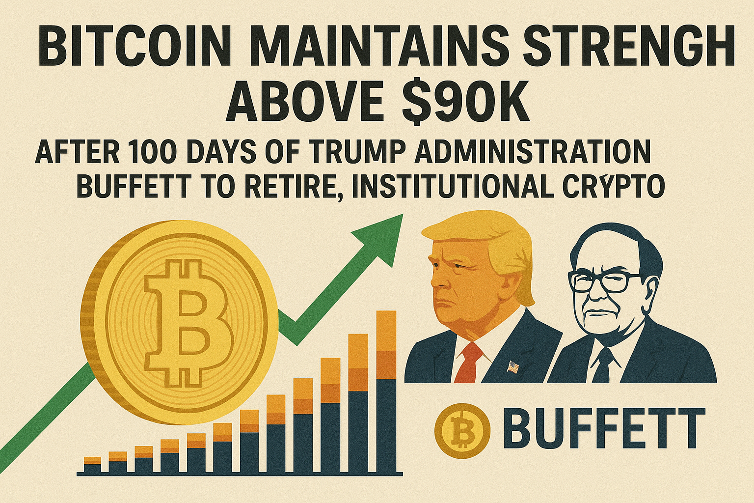 Bitcoin Maintains Strength Above $90K After 100 Days of Trump Administration | Buffett to Retire, Institutional Crypto Support Grows 1
