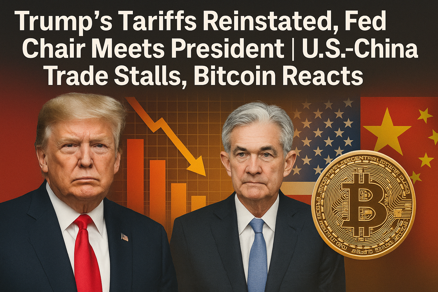 Trump's Tariffs Reinstated, Fed Chair Meets President | U.S.–China Trade Stalls, Bitcoin Reacts 1