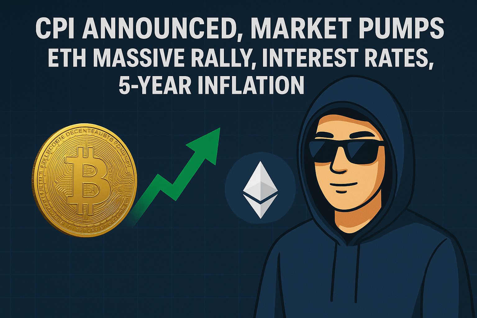 CPI Announced, Market Pumps | ETH Massive Rally, Interest Rates, 5-Year Inflation 1