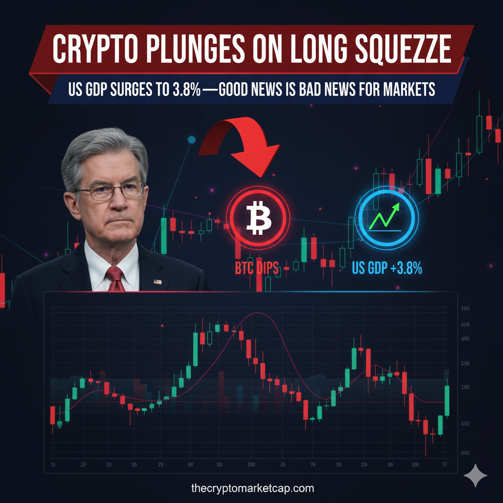 Crypto Plunges on Long Squeeze | US GDP Surges to 3.8%—Good News is Bad News for Markets 1