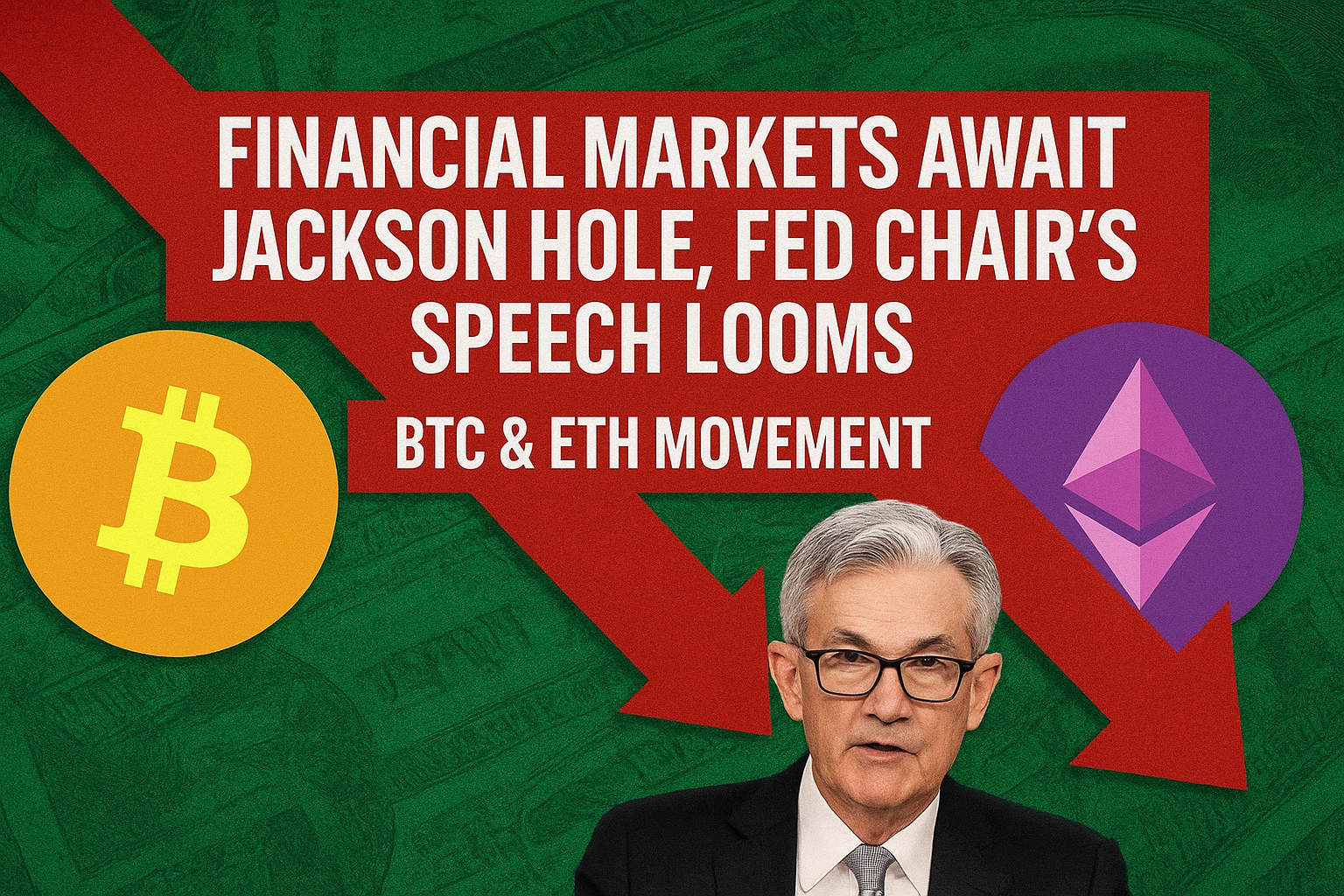 Financial markets await Jackson Hole, Fed Chair's speech looms | BTC & ETH movement 1