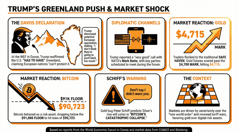 Gold Breaks Records, Bitcoin Nosedives After Trump's Renewed Greenland Annexation Push 2