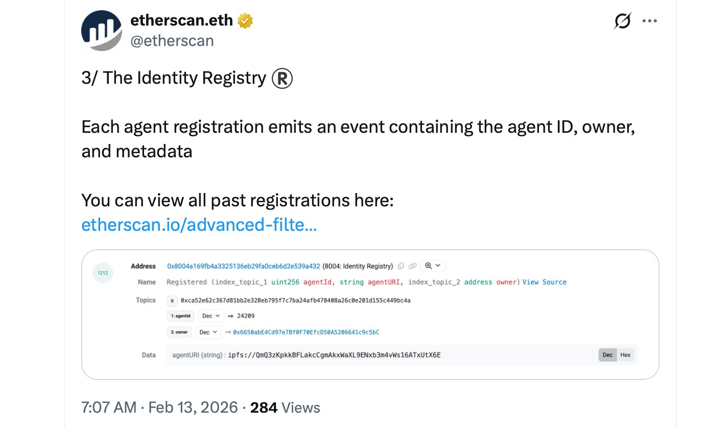 What Is ERC-8004? Ethereum’s New Agent Standard Powers Thousands of Onchain AI Identities What Is ERC-8004? Ethereum’s New Agent Standard Powers Thousands of Onchain AI Identities 2