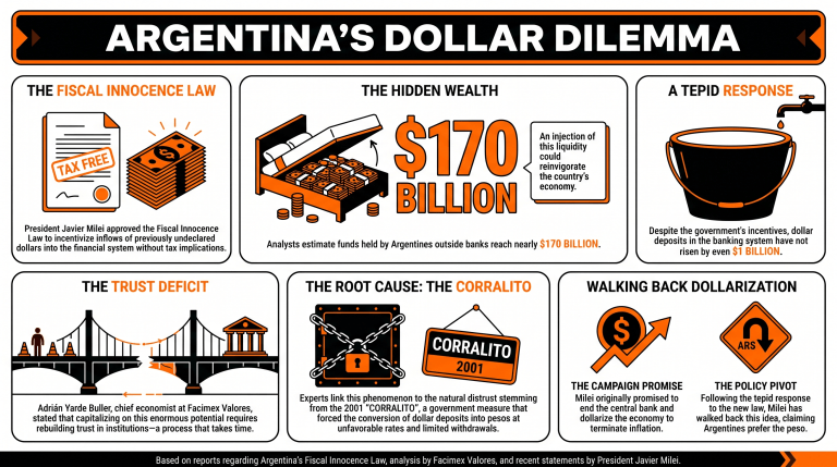 Argentines Hoard $170 Billion in Cash as Milei’s Tax-Free Deposit Scheme Flops 2