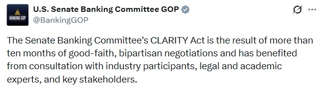 Senate Republicans Rebut CLARITY Act Criticism Before Markup 2