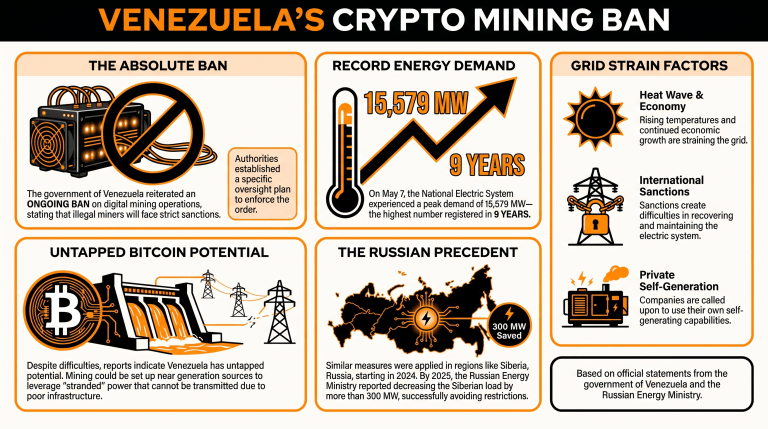 Venezuela Upholds Crypto Mining Ban as Power Demand Hits 9-Year Peak 2