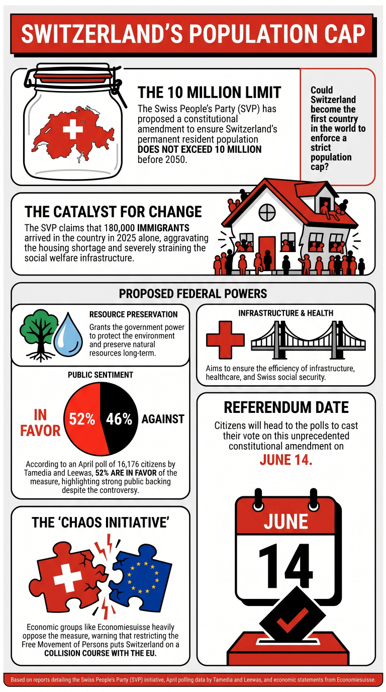 Switzerland Considers Historic Move to Constitutionally Cap Its Population at 10 Million 2