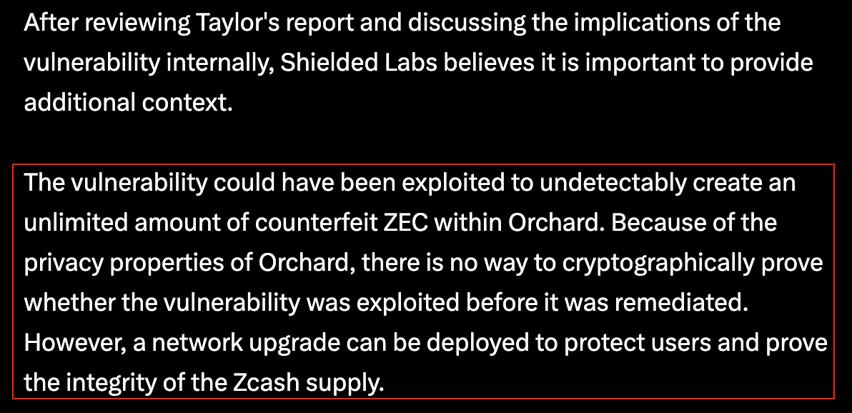 Zcash Patches Critical Bug Enabling Unlimited Counterfeit ZEC Minting as Prices Crashes 41% Zcash Patches Critical Bug Enabling Unlimited Counterfeit ZEC Minting as Price Crashes 41% 2